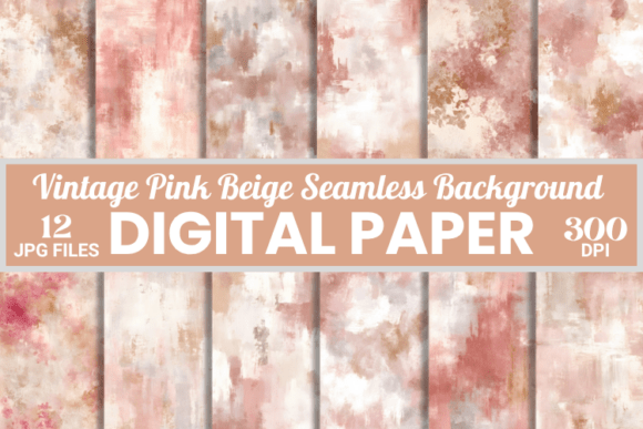 Download Vintage Pink Beige Texture Digital Paper - Premium Resources