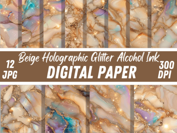 Download Beige Holographic Glitter Alcohol Ink - Premium Resources