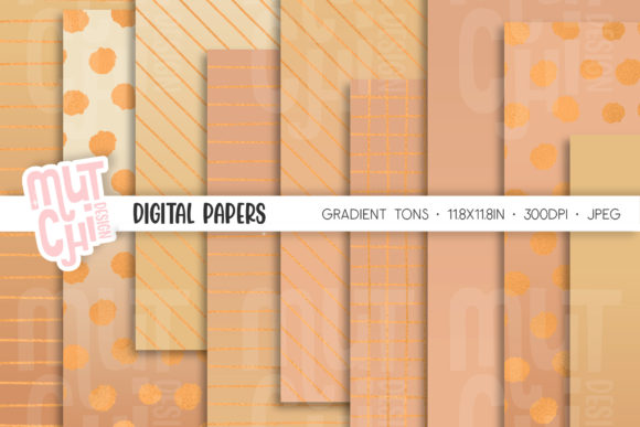Download Gradient Beige Digital Paper Set - Premium Bundle