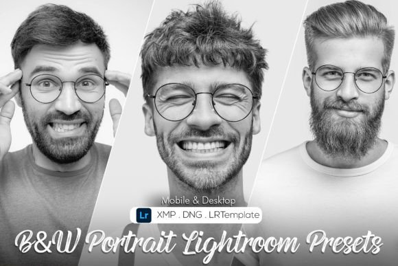 Download Black &amp; White Portrait Lightroom Presets - Premium Resources